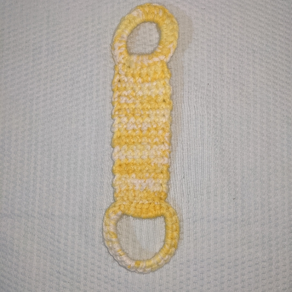 NEW Towel Holder Tea Yellow HANDCRAFTED Crochet - Picture 5 of 8